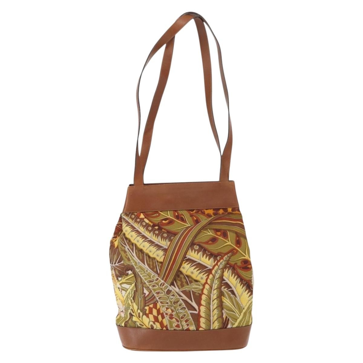 Salvatore Ferragamo Vintage Canvas Brown Canvas Shoulder Bag Bag (Pre-Owned)