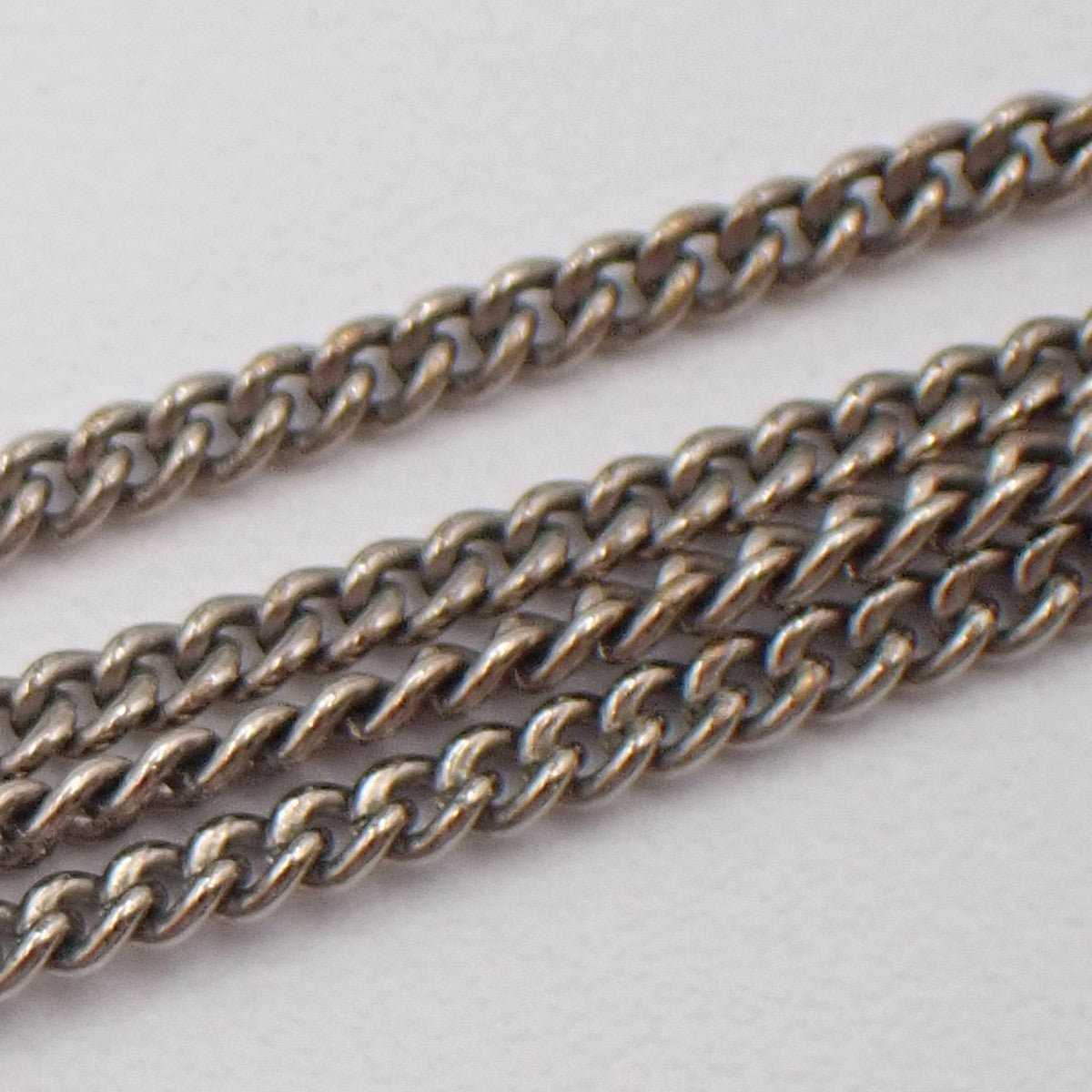 Chanel Vintage Cc Logo Chain Charm Pendant Silver Plated Silver Silver_Plated Necklace Jewelry (Pre-Owned)