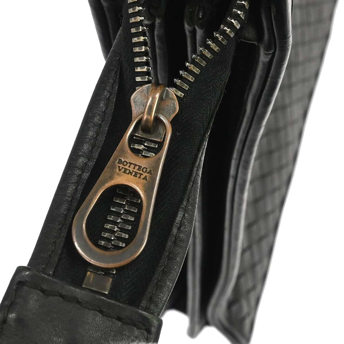 Bottega Veneta Top Zip Intrecciato Nappa Black Leather Briefcase Bag (Pre-Owned)