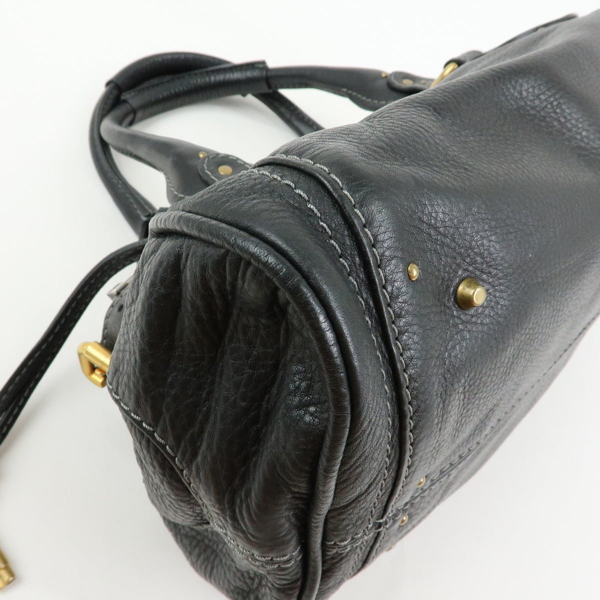 Chloe Paddington Body Leather Black Leather Handbag (Pre-Owned)