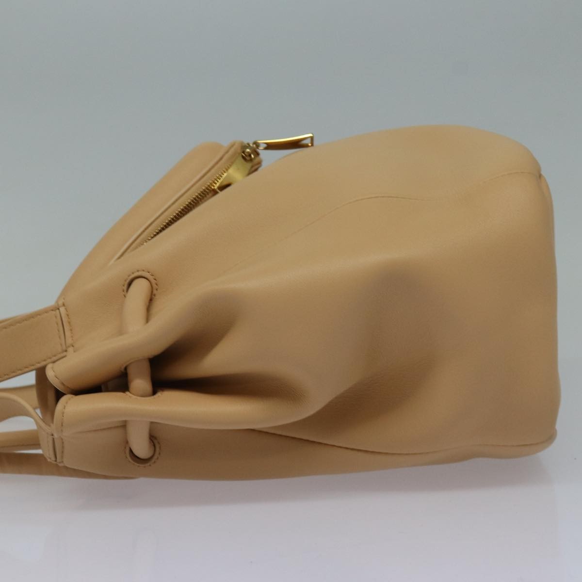 Bottega Veneta Beak Leather Beige Leather Tote Bag Bag (Pre-Owned)
