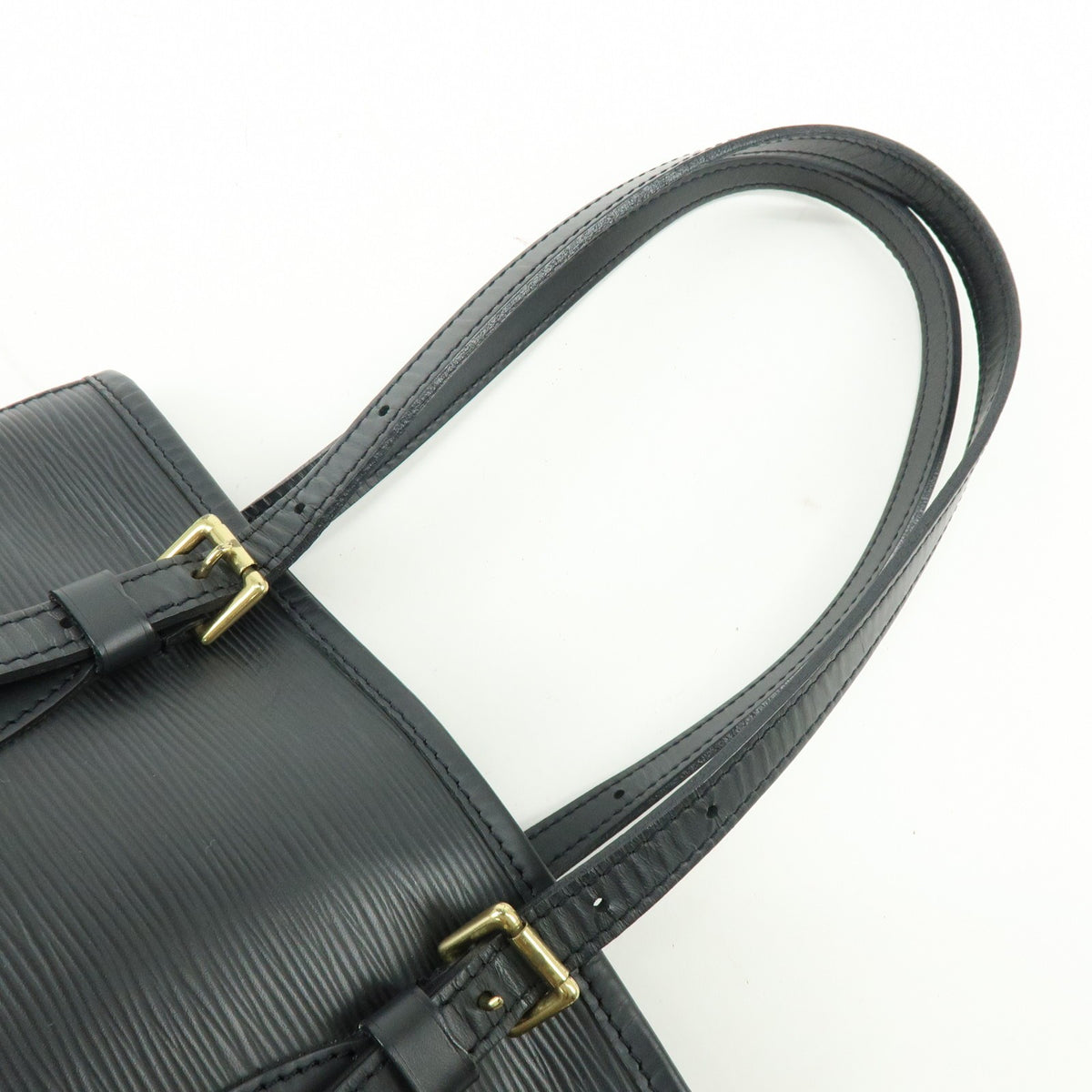 Louis Vuitton Petit Bucket Epi Leather Black Leather Handbag (Pre-Owned)