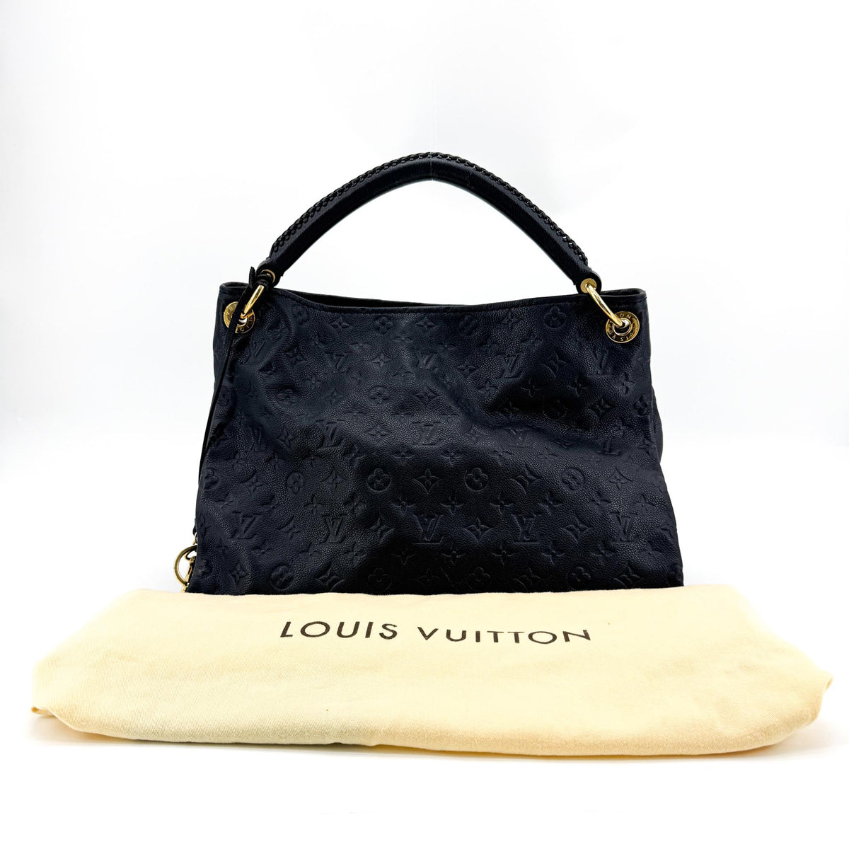 Louis Vuitton Artsy Monogram Empreinte Leather Black Leather Handbag (Pre-Owned)