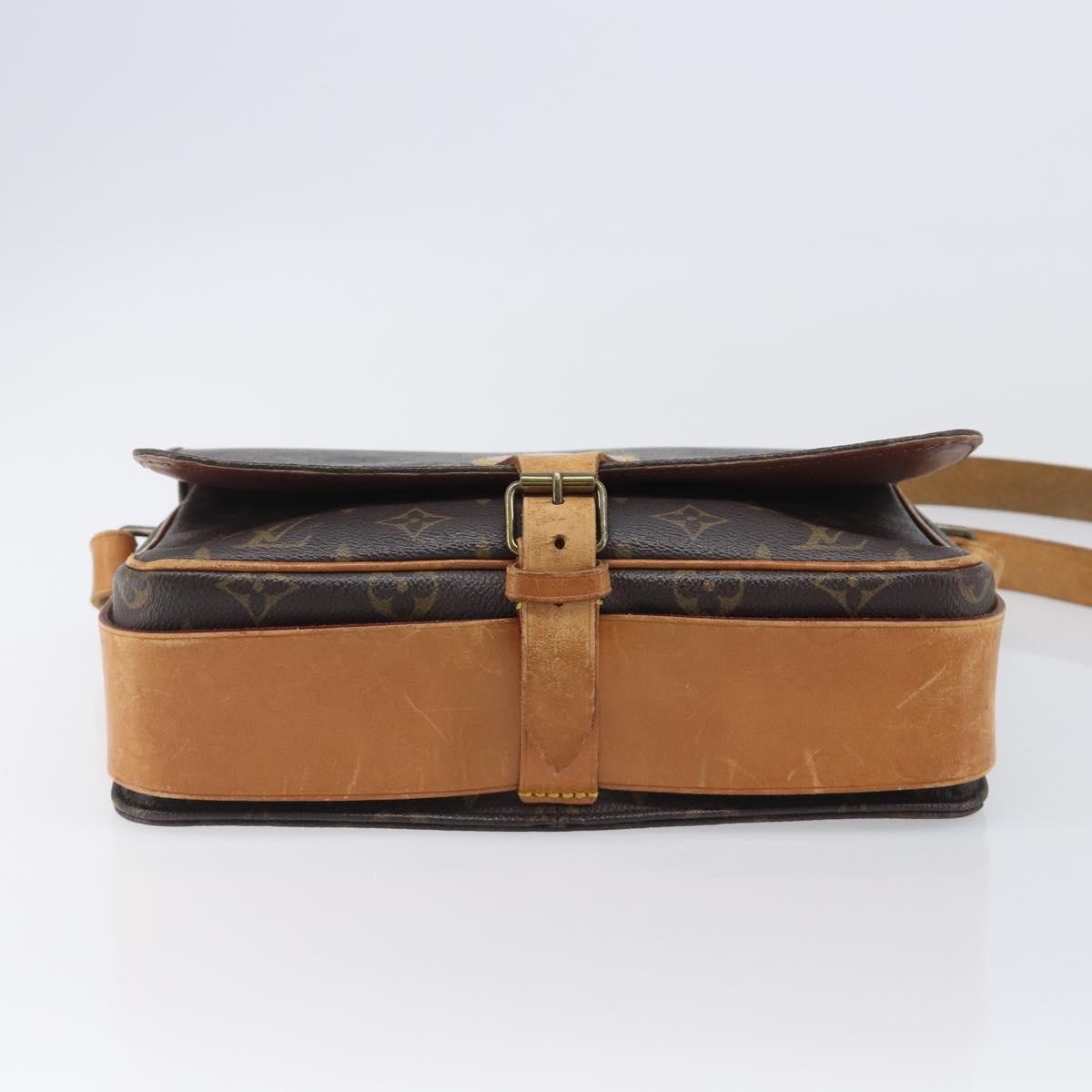 Louis Vuitton Cartouchiere Monogram Canvas Brown Canvas Handbag (Pre-Owned)