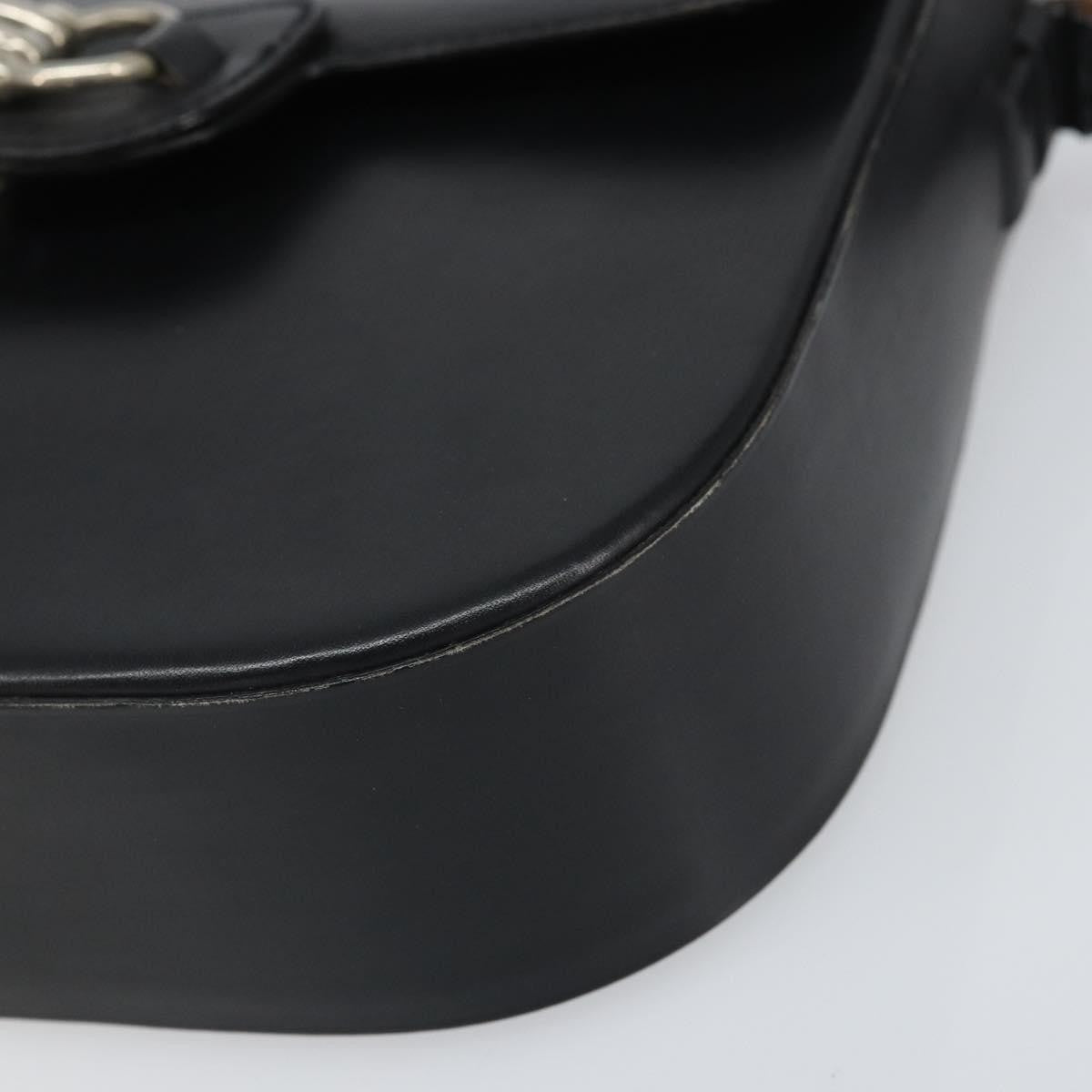 Christian Dior Shoulder Leather Black Leather Shoulder Bag Bag (Pre-Owned)