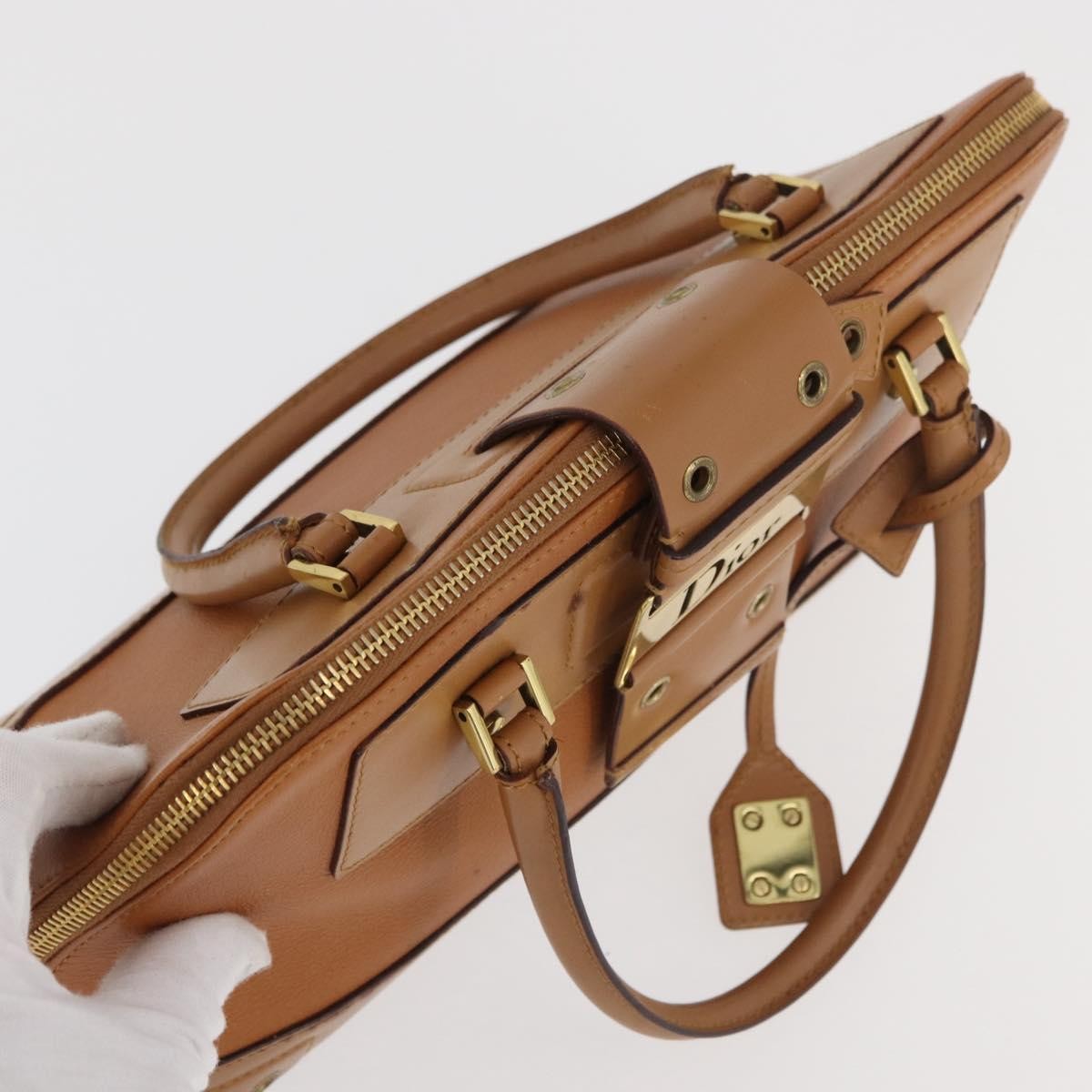 Christian Dior Street Chic Uptown Alligator Brown Leather Handbag (Pre-Owned)