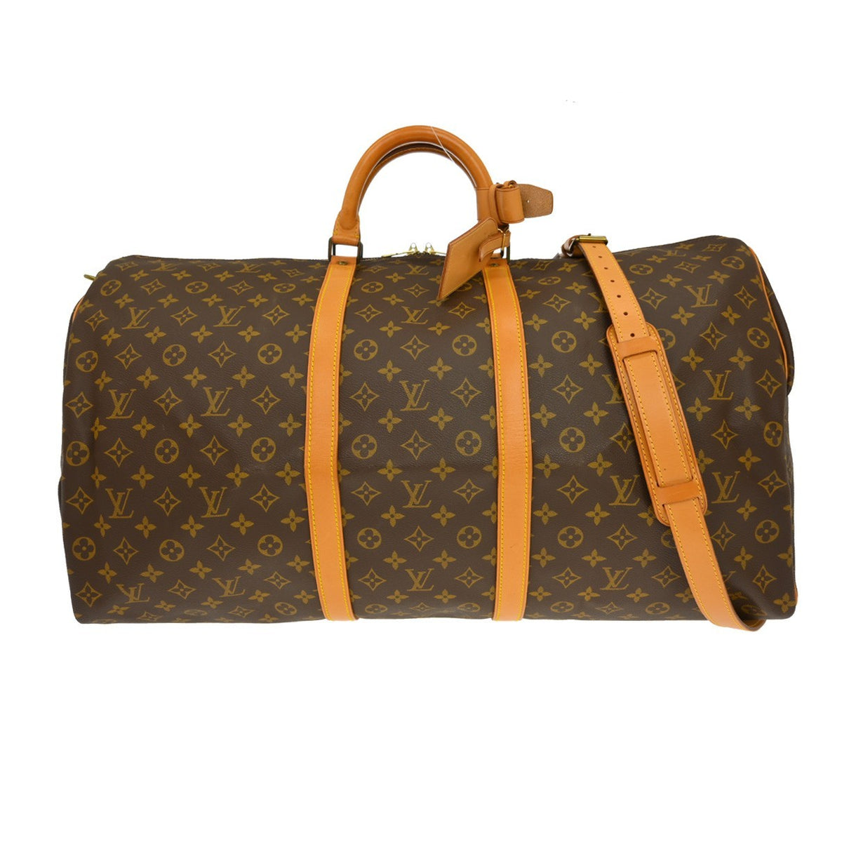 Louis Vuitton Keepall Bandouliere Monogram Canvas Brown Canvas Travel Bag Bag (Pre-Owned)