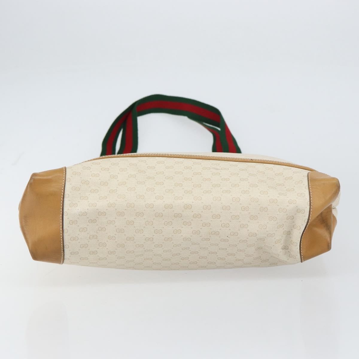 Gucci Vintage Tote Canvas White Pvc Tote Bag Bag (Pre-Owned)