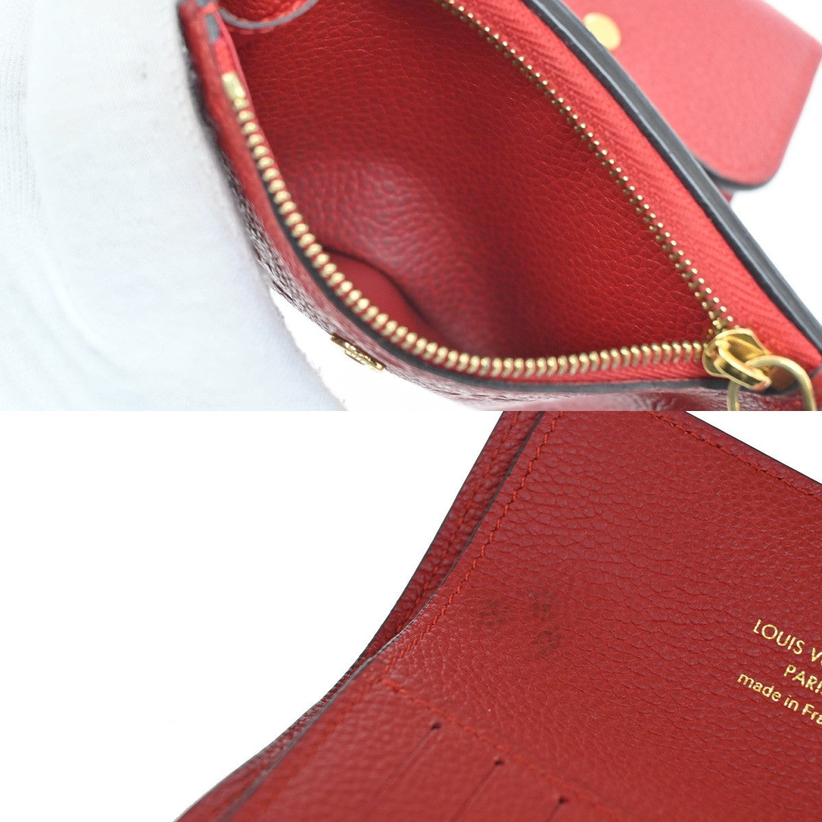 Louis Vuitton Pont Neuf Monogram Empreinte Leather Red Leather Wallets Accessory (Pre-Owned)