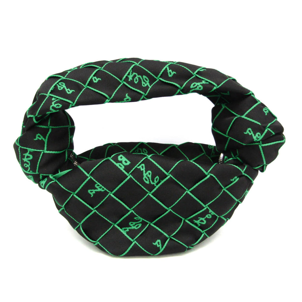 Bottega Veneta Double Knot Hobo Intrecciato Effect Jacquard Multicolour Nylon Shoulder Bag Bag (Pre-Owned)