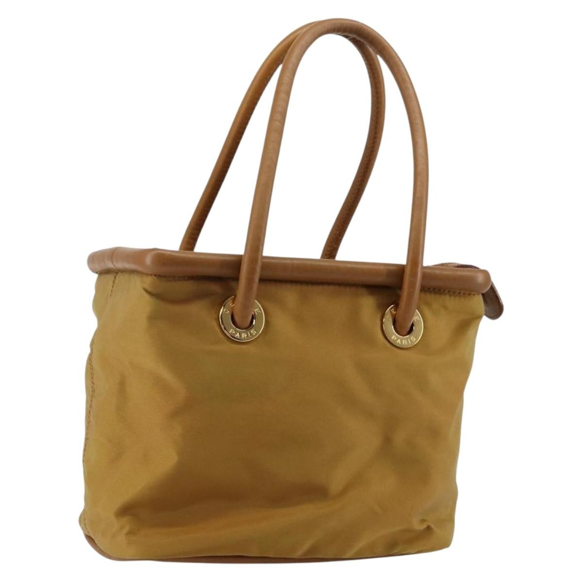 Celine Tote Nylon Brown Nylon Tote Bag Bag (Pre-Owned)