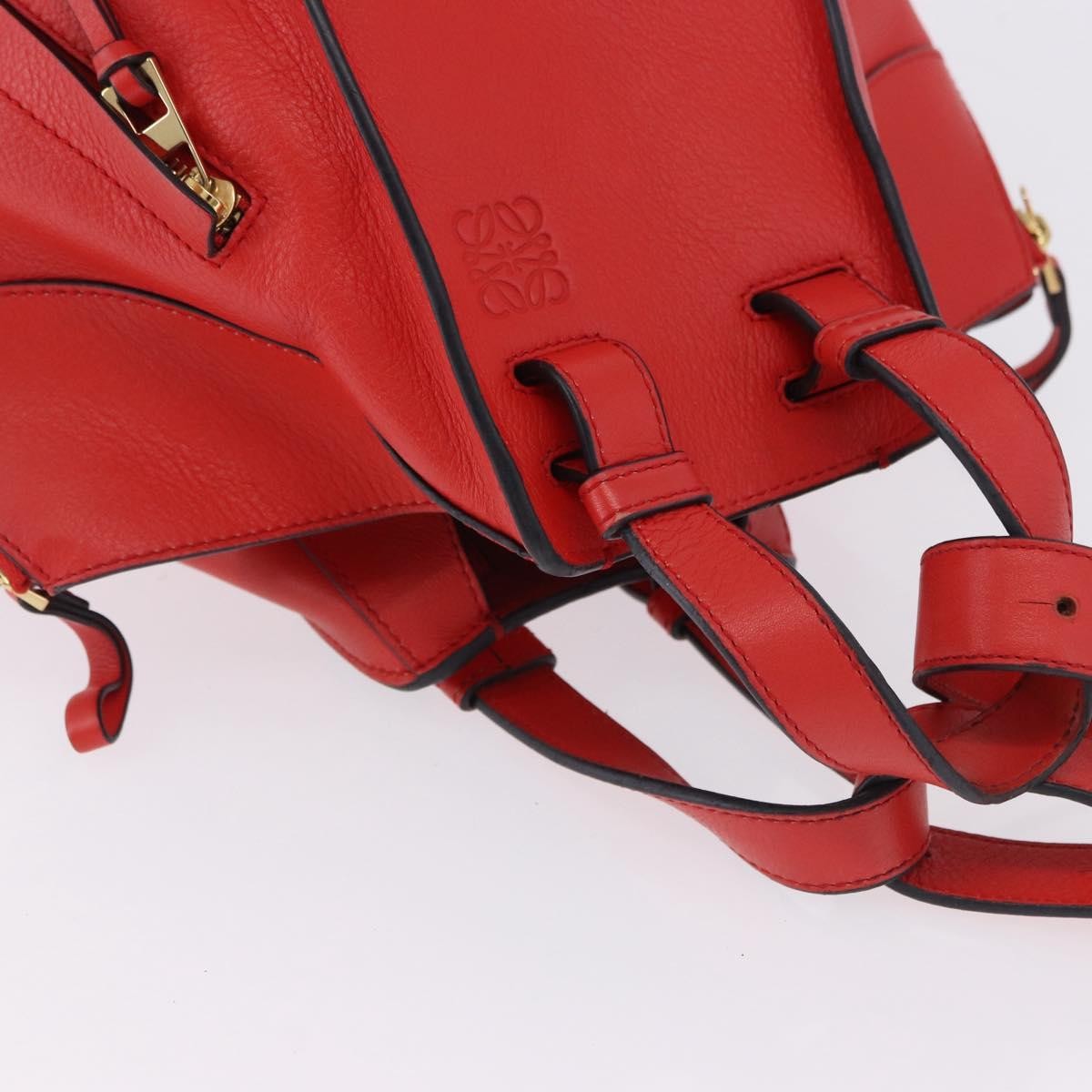 Loewe Hammock Leather Red Leather Handbag (Pre-Owned)
