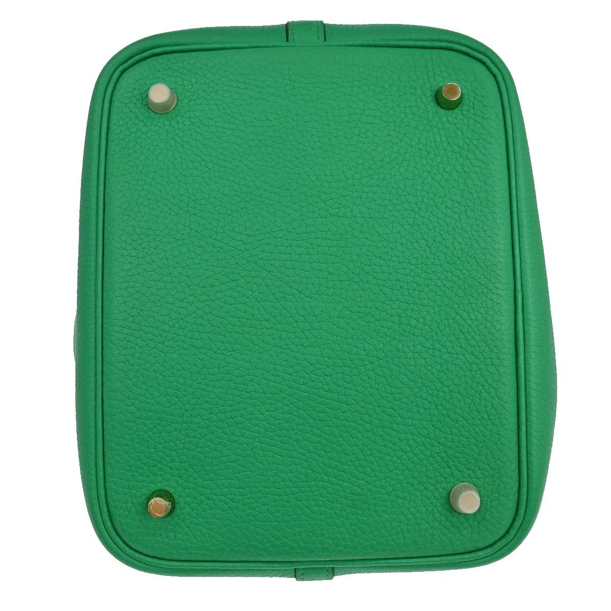 Hermes Picotin Lock Clemence Green Leather Handbag (Pre-Owned)
