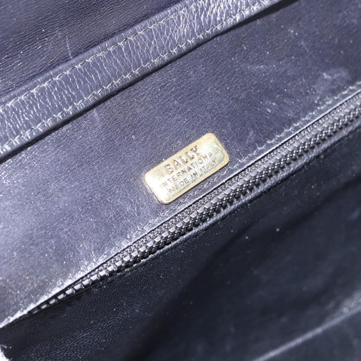 Bally Vintage Leather Black Leather Shoulder Bag Bag (Pre-Owned)