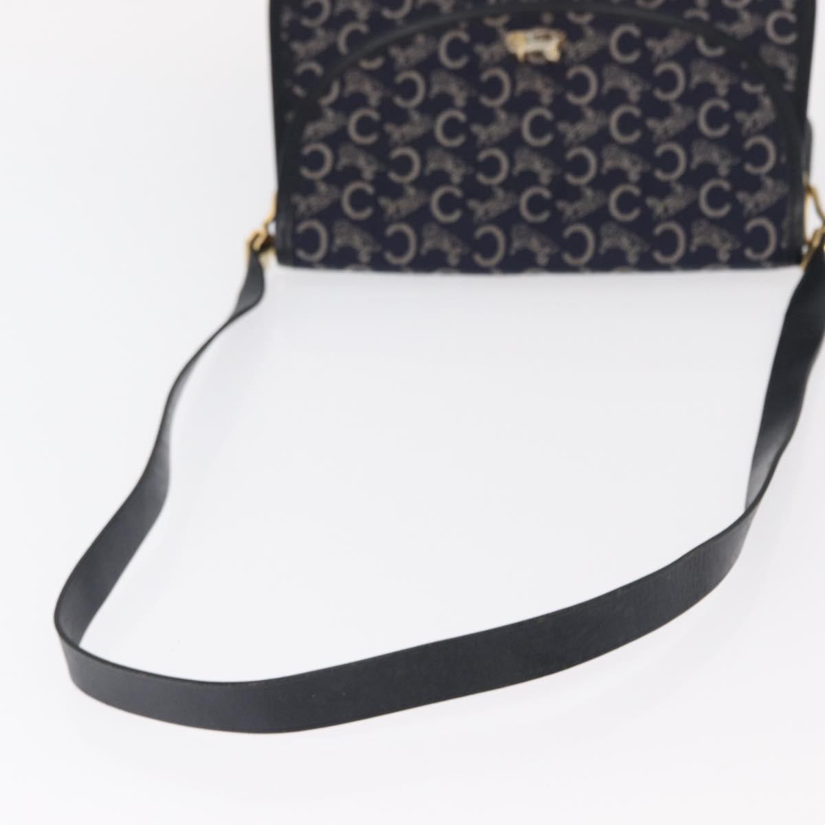 Celine C Sulky Canvas Navy Canvas Shoulder Bag Bag (Pre-Owned)