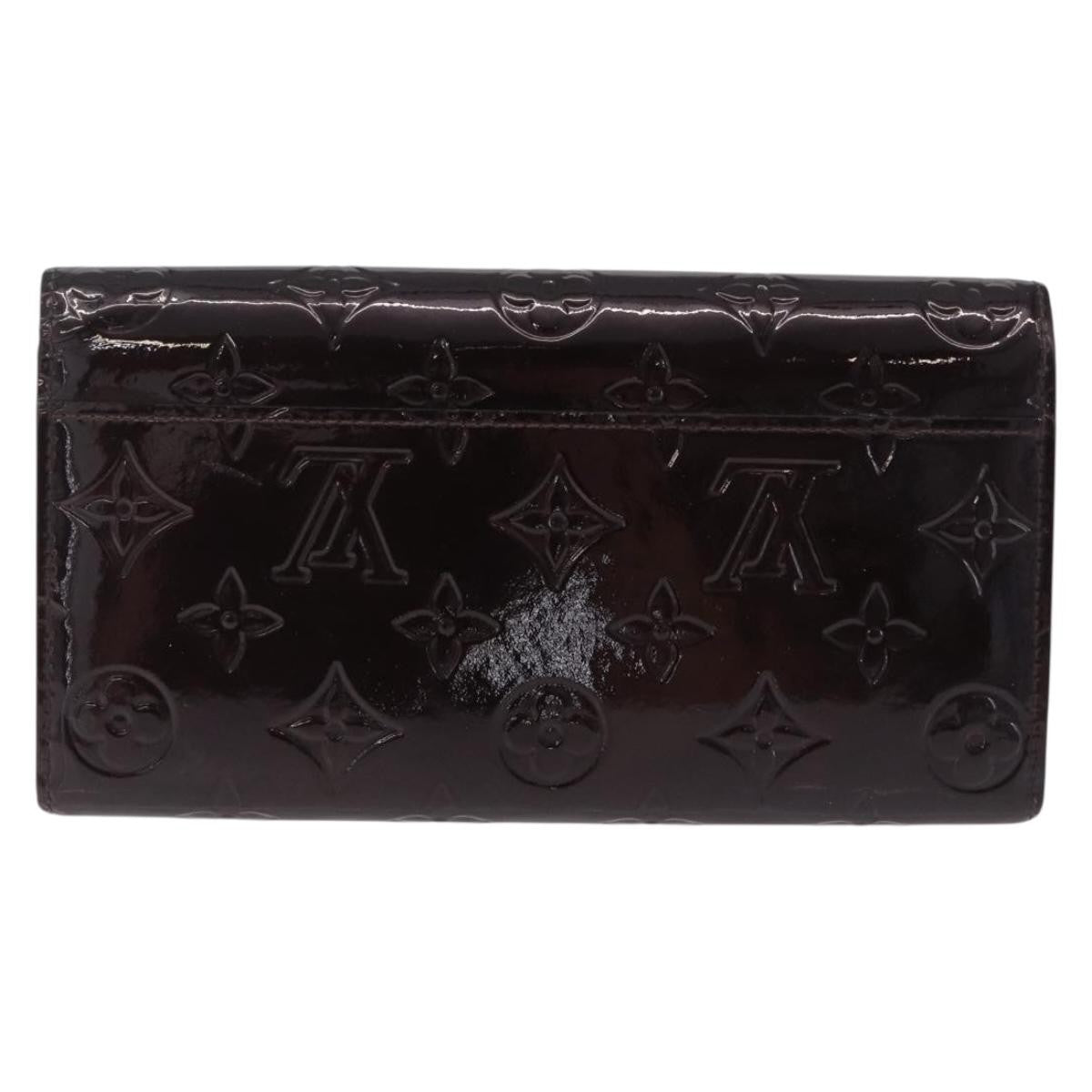 Louis Vuitton Sarah Wallet Nm Monogram Vernis Burgundy Patent_Leather Wallets Accessory (Pre-Owned)