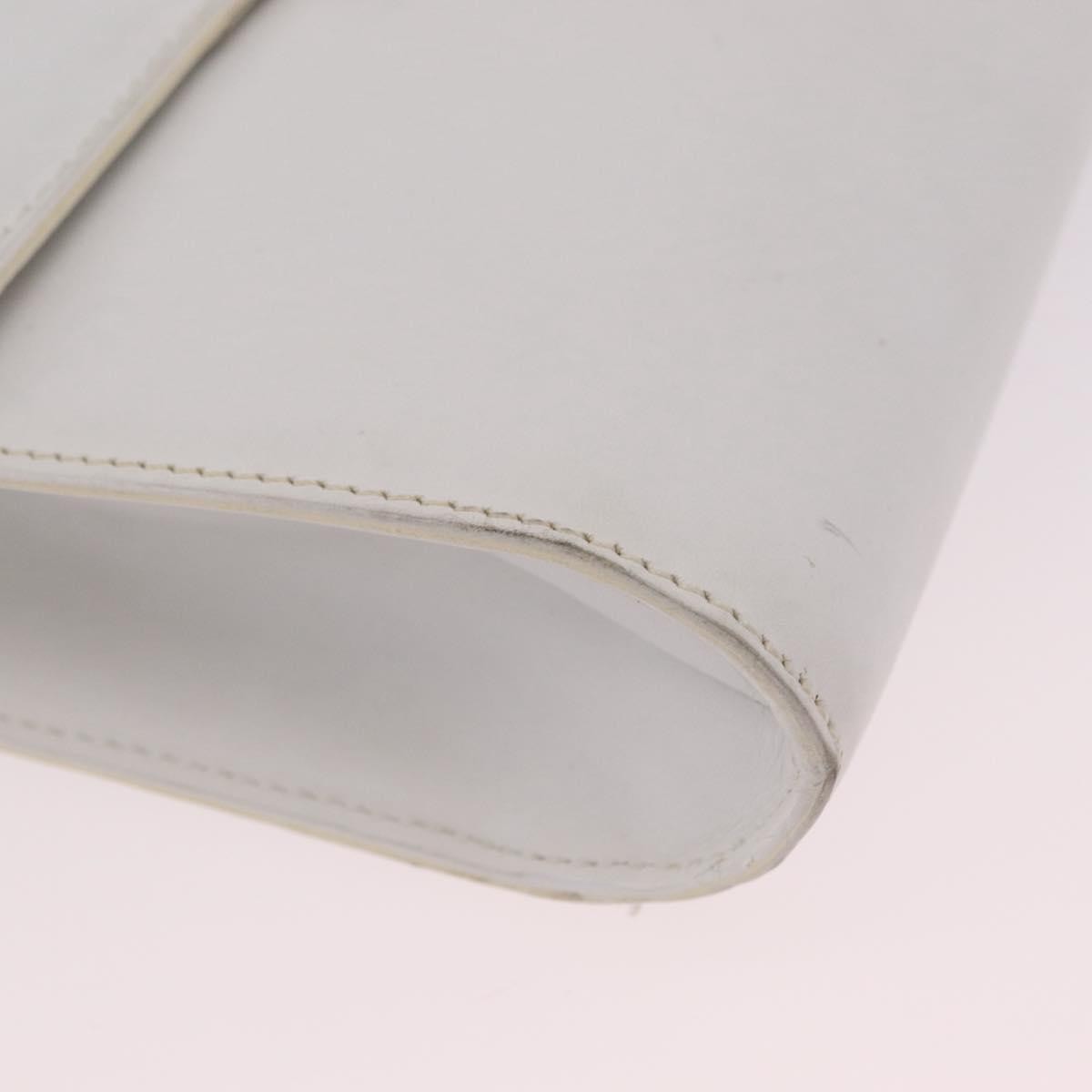 Celine Vintage Circle Logo Leather White Leather Crossbody Bag Bag (Pre-Owned)