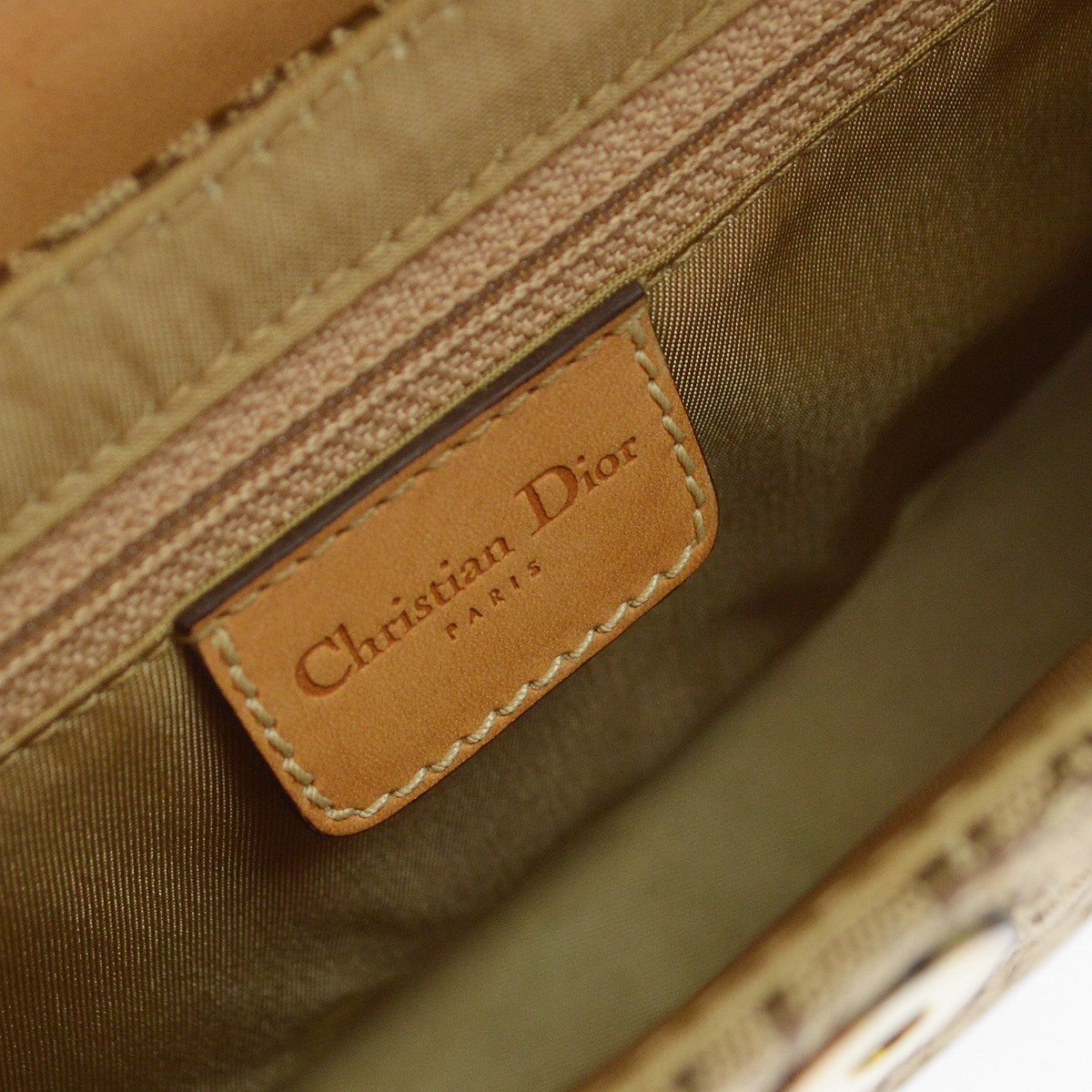 Christian Dior Vintage Street Chic Columbus Diorissimo Canvas With Leather Brown Canvas Shoulder Bag Bag (Pre-Owned)