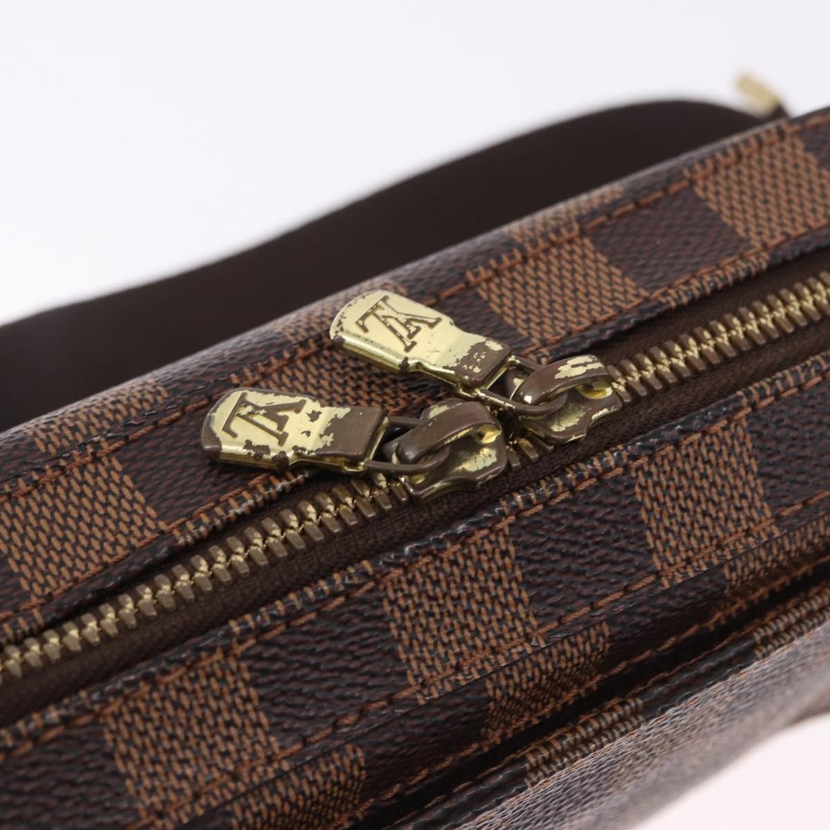Louis Vuitton Geronimos Damier Brown Canvas Clutche & Pouche Bag (Pre-Owned)