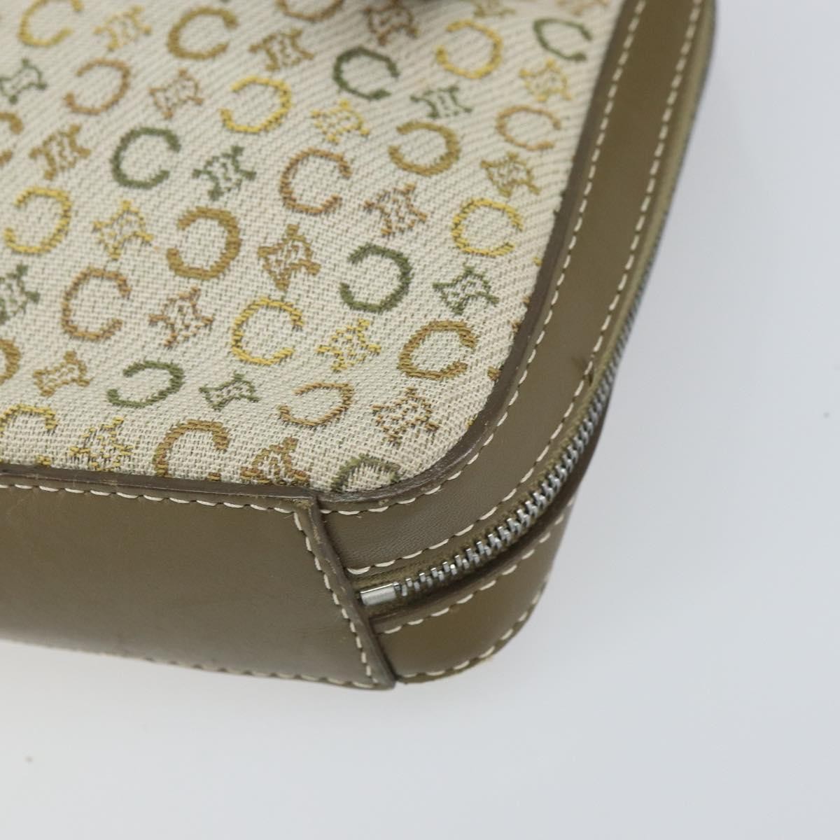 Celine C Macadam Shoulder Canvas Khaki Canvas Shoulder Bag Bag (Pre-Owned)
