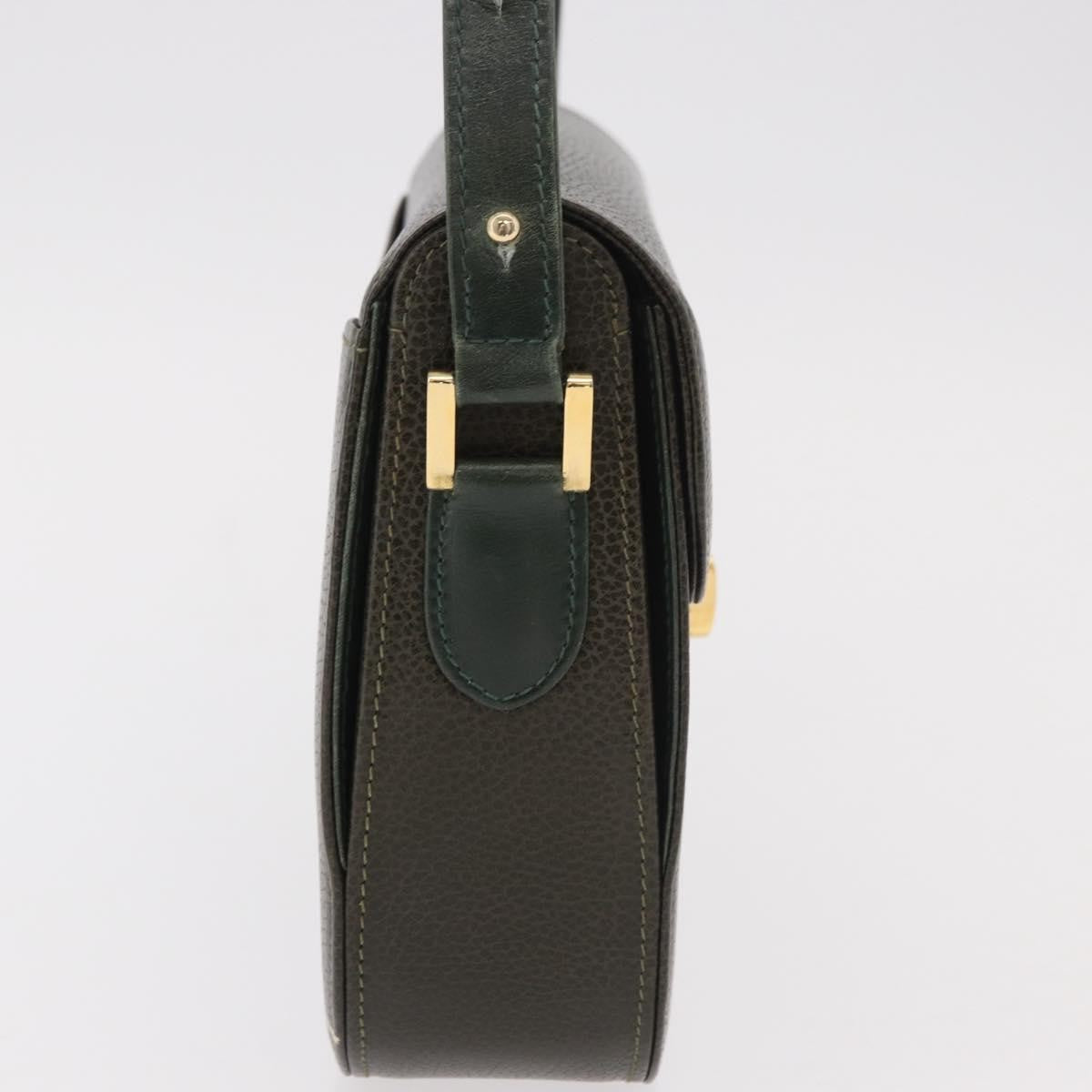 Bally Handbag Leather Green Leather Handbag (Pre-Owned)