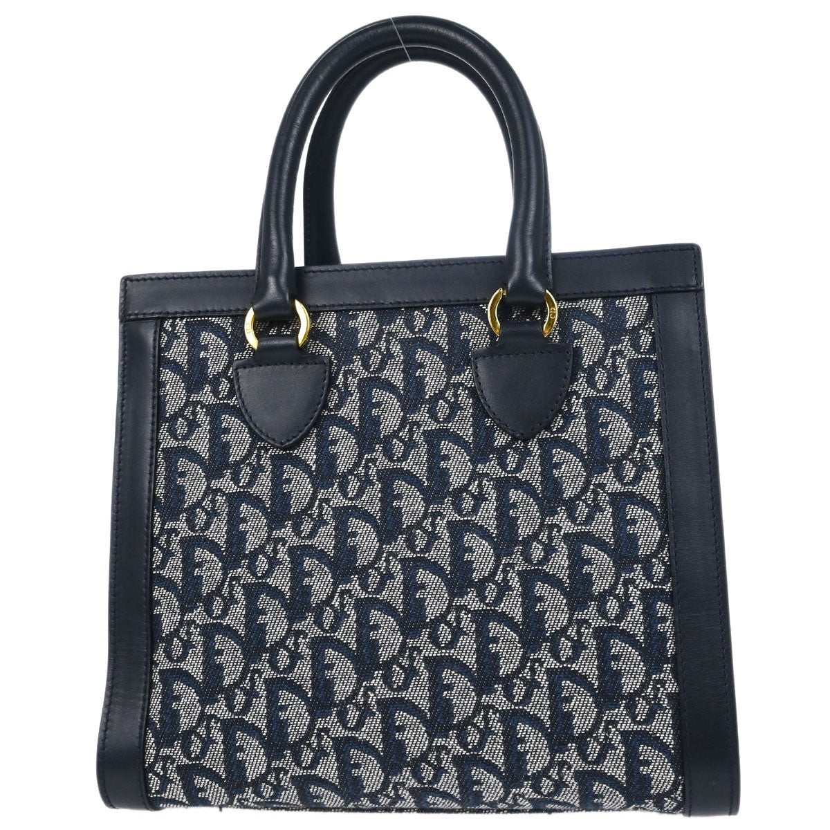 Christian Dior Vintage Trotter Pocket Diorissimo Canvas Navy Canvas Tote Bag Bag (Pre-Owned)