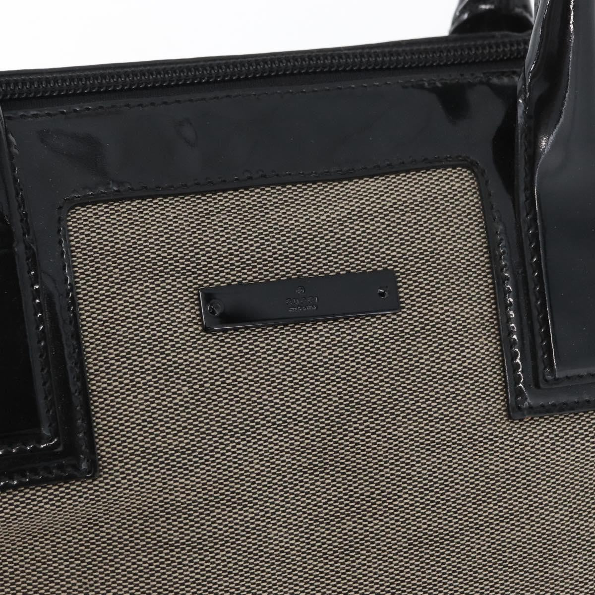Gucci Vintage Tote Canvas Beige Canvas Tote Bag Bag (Pre-Owned)