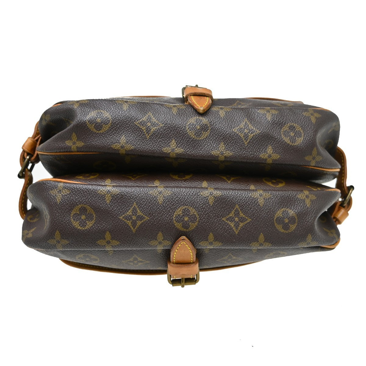 Louis Vuitton Saumur Monogram Canvas Brown Canvas Shoulder Bag Bag (Pre-Owned)