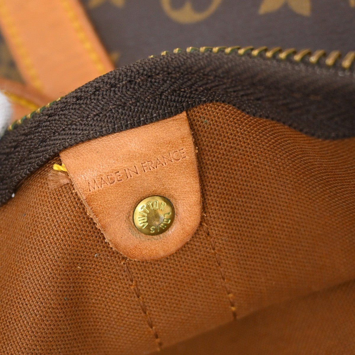Louis Vuitton Keepall Bandoulière Monogram Brown Canvas Travel Bag Bag (Pre-Owned)