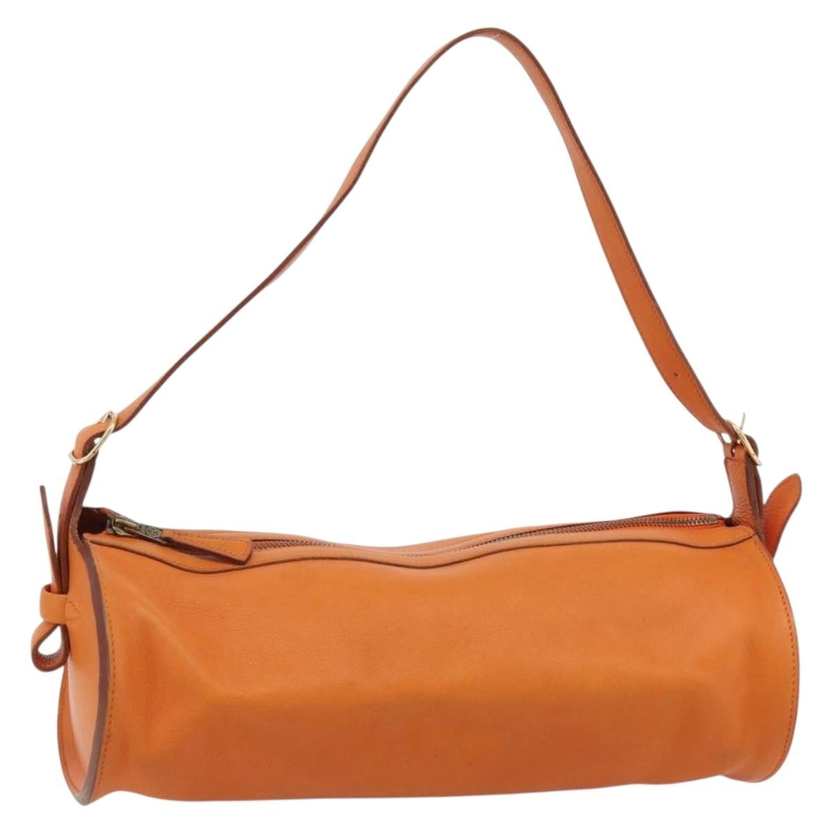 Hermes Sac Doremi Leather Orange Leather Shoulder Bag Bag (Pre-Owned)