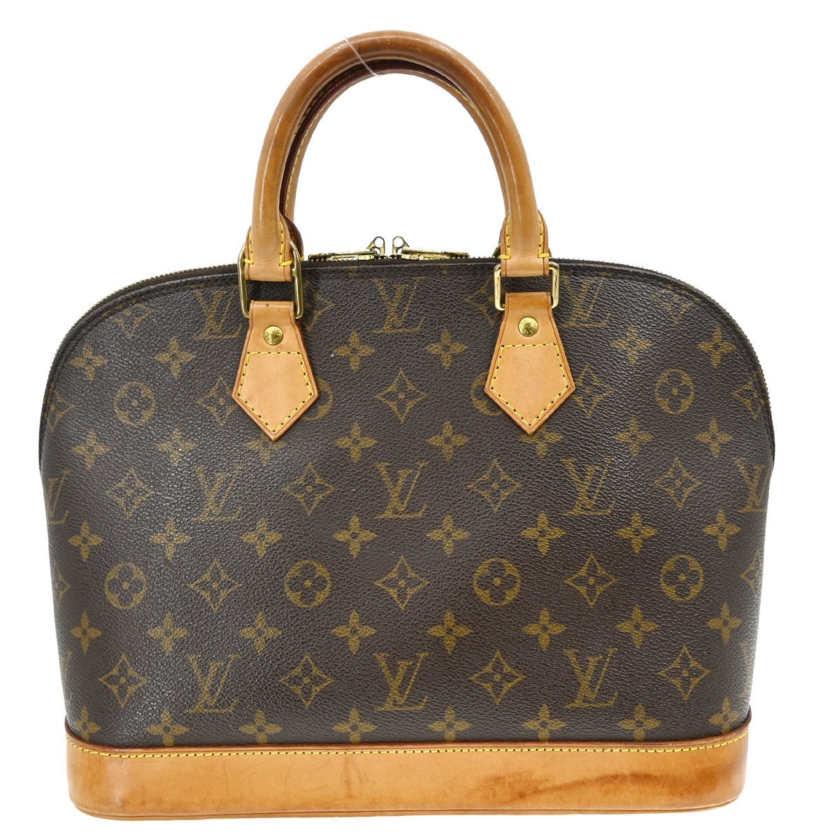 Louis Vuitton Alma Monogram Brown Canvas Handbag (Pre-Owned)
