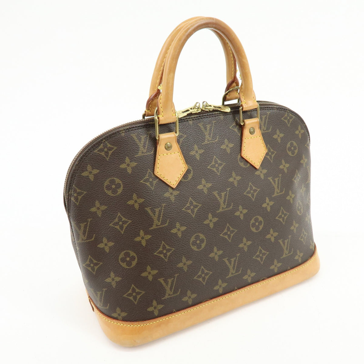 Louis Vuitton Alma Monogram Canvas Brown Canvas Handbag (Pre-Owned)