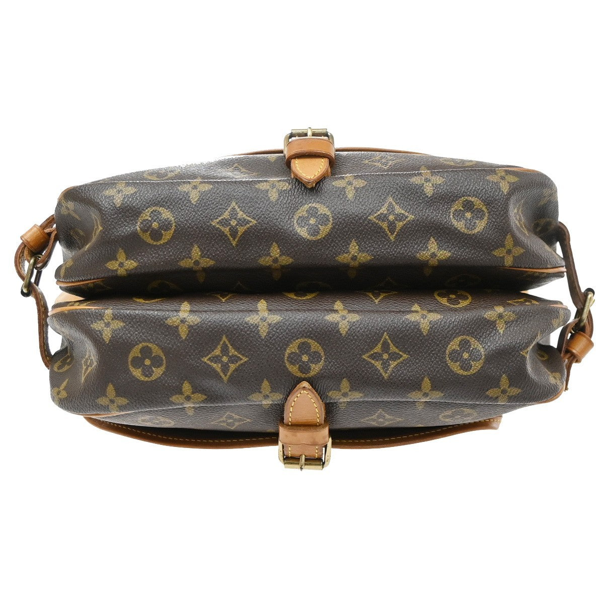 Louis Vuitton Saumur Monogram Canvas Brown Canvas Shoulder Bag Bag (Pre-Owned)