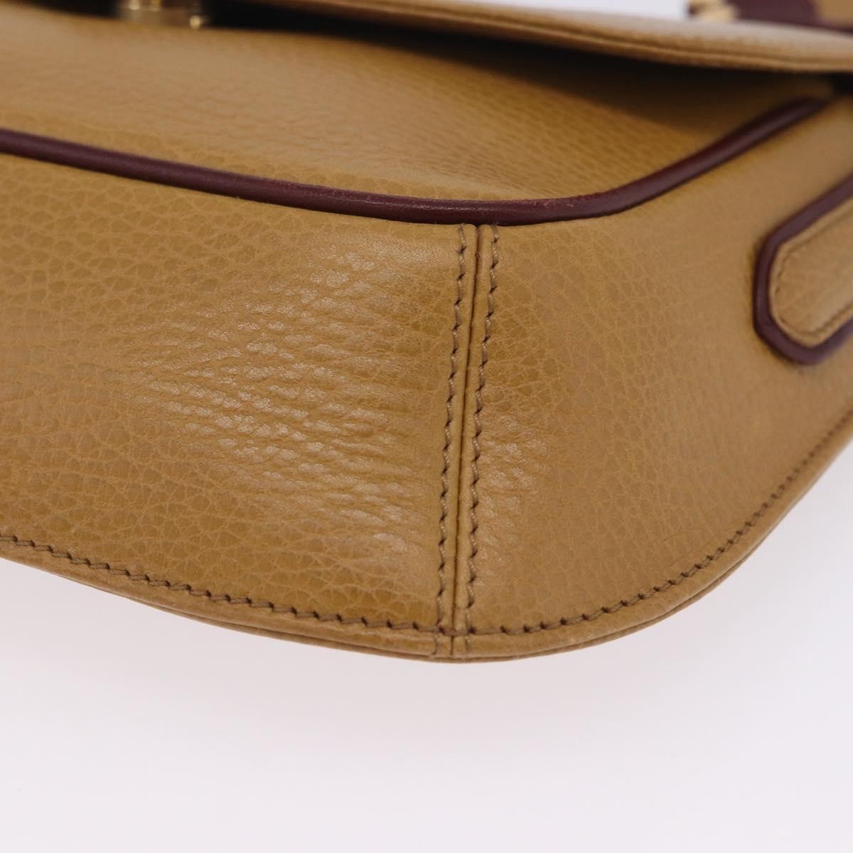 Cartier Must De Cartier Leather Beige Leather Shoulder Bag Bag (Pre-Owned)