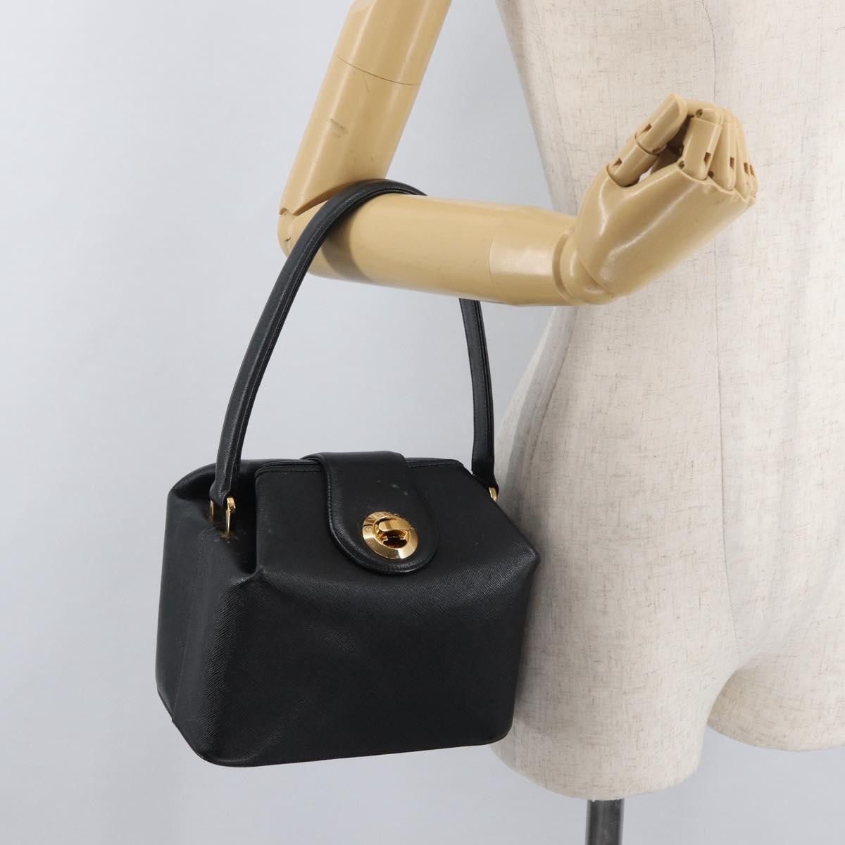 Givenchy Vintage Leather Black Leather Briefcase Bag (Pre-Owned)