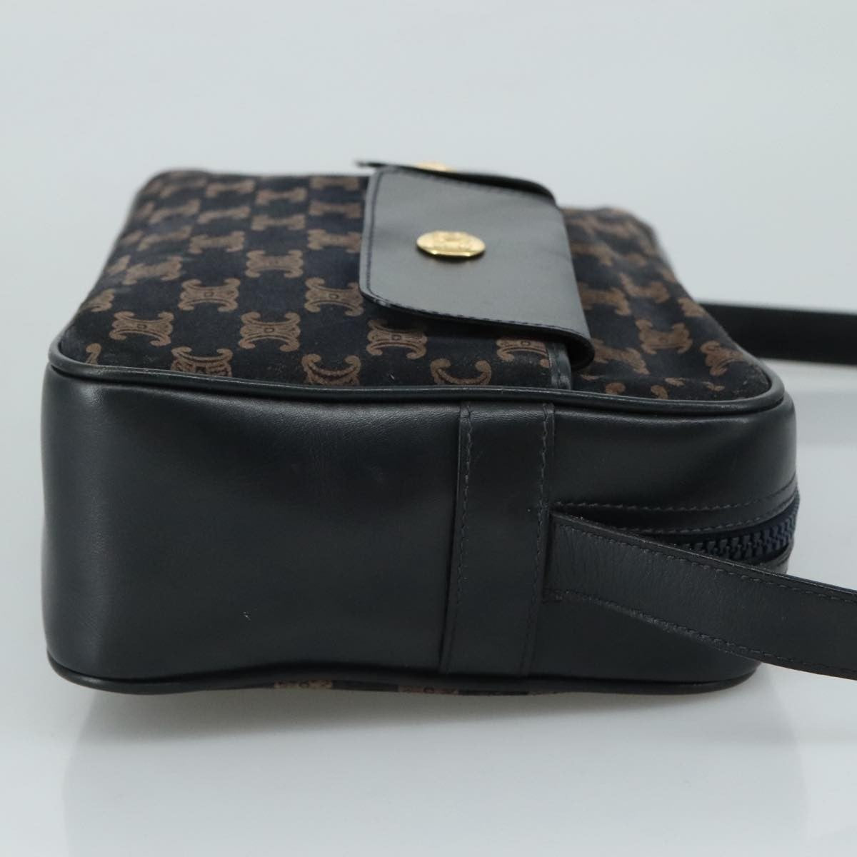 Celine Flap Shoulder Canvas Navy Canvas Shoulder Bag Bag (Pre-Owned)