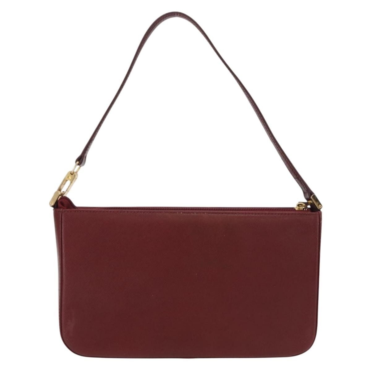 Burberry Vintage Leather Burgundy Leather Shoulder Bag Bag (Pre-Owned)