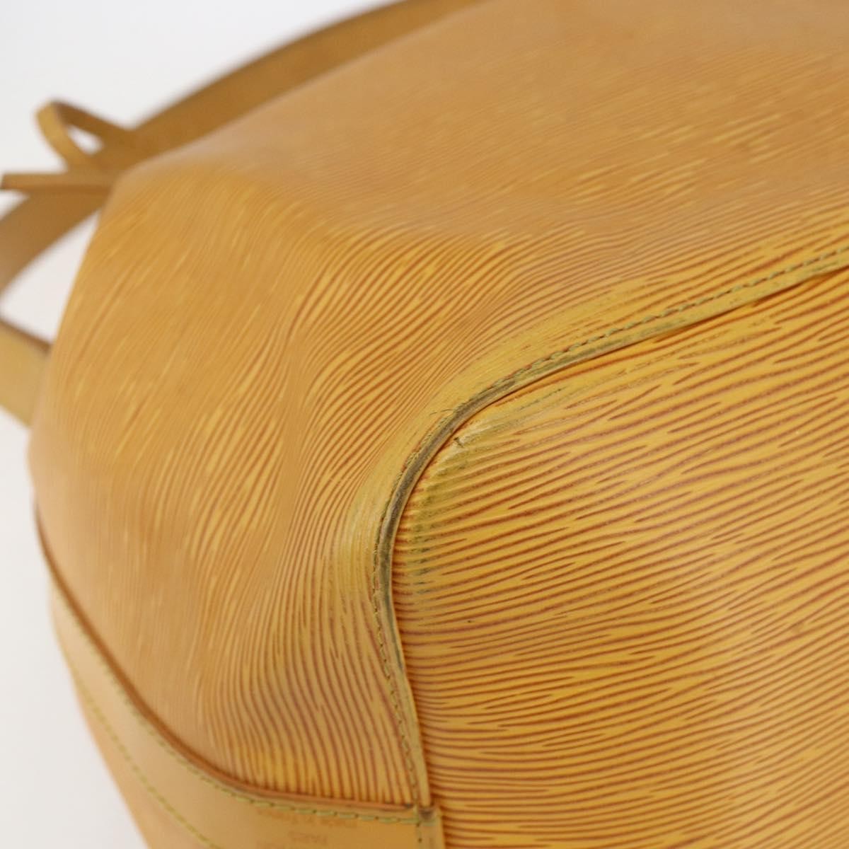 Louis Vuitton Petit Noe Monogram Canvas Yellow Leather Shoulder Bag Bag (Pre-Owned)