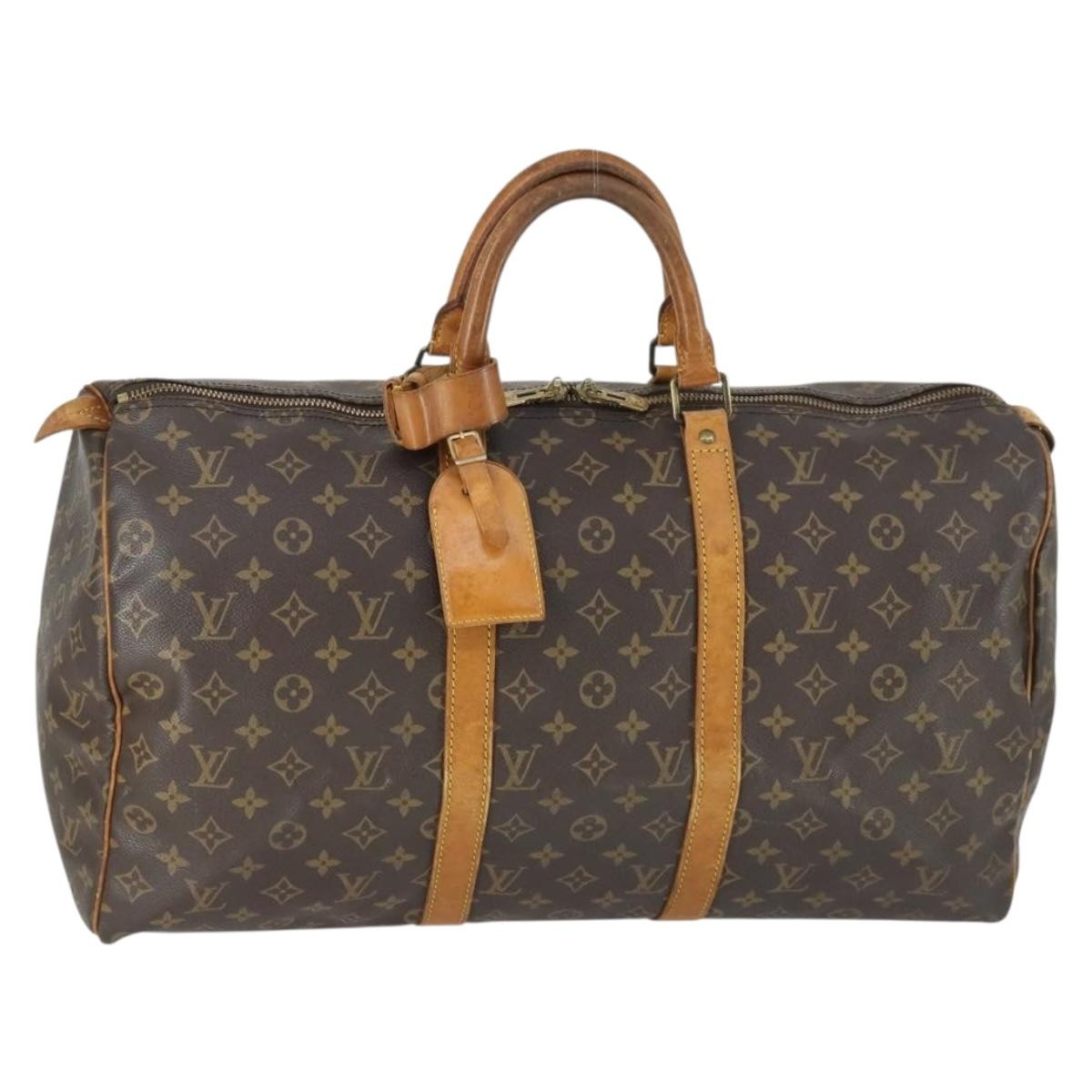Louis Vuitton Keepall Monogram Canvas Brown Canvas Travel Bag Bag (Pre-Owned)
