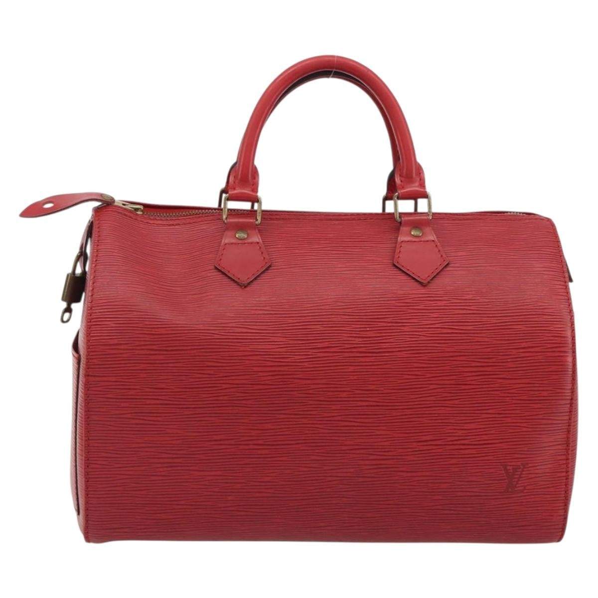 Louis Vuitton Speedy Epi Leather Red Leather Handbag (Pre-Owned)