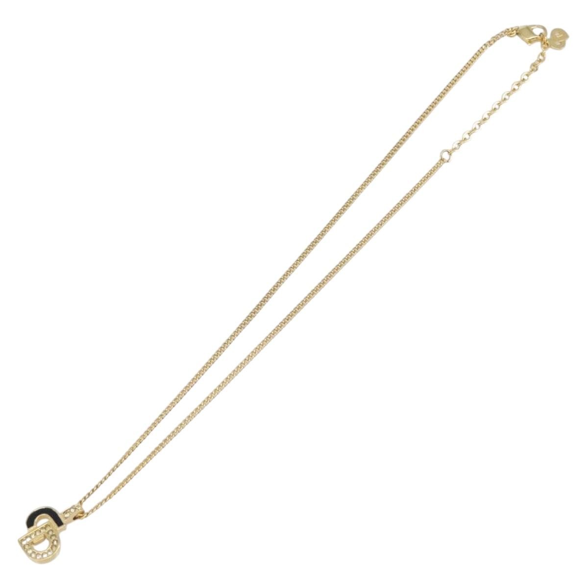 Christian Dior Cd Pendant Metal Gold Metal Necklace Jewelry (Pre-Owned)