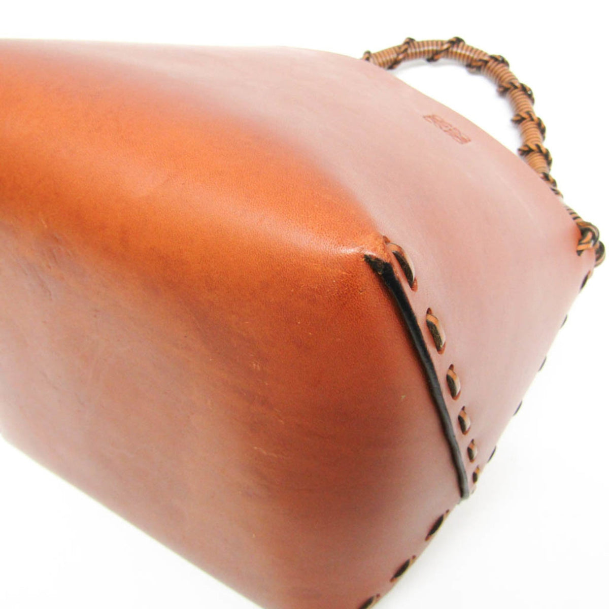 Loewe Gate Top Handle Bucket Anagram Canvas And Leather Brown Leather Handbag (Pre-Owned)