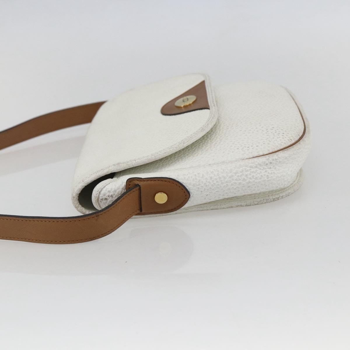 Christian Dior Vintage Leather White Leather Shoulder Bag Bag (Pre-Owned)