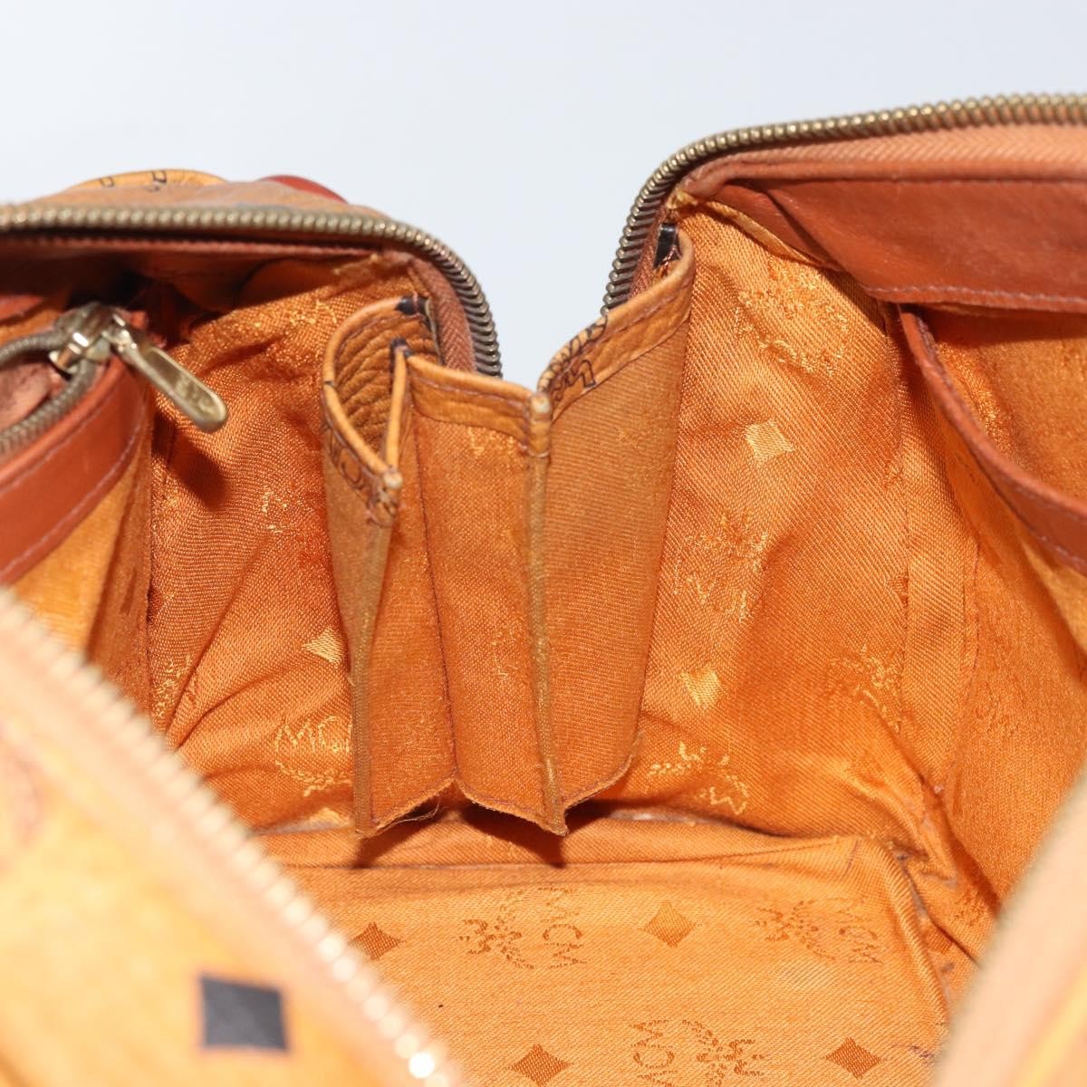 MCM Visetos Canvas And Leather Brown Canvas Handbag (Pre-Owned)