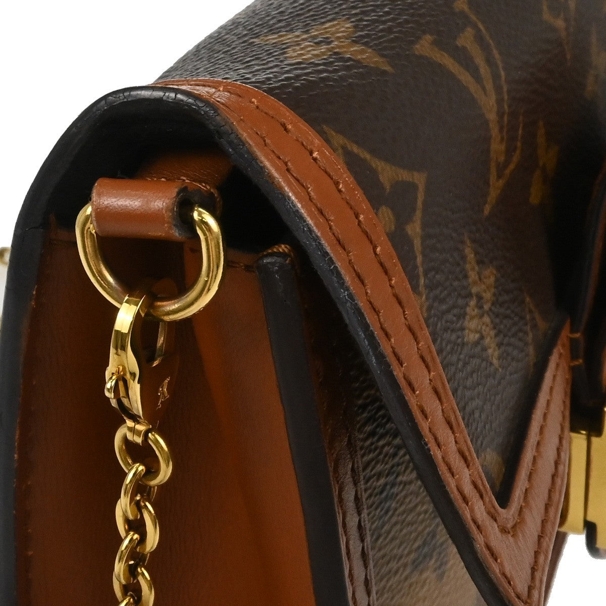 Louis Vuitton Dauphine Chain Reverse Monogram Canvas Brown Canvas Shoulder Bag Bag (Pre-Owned)