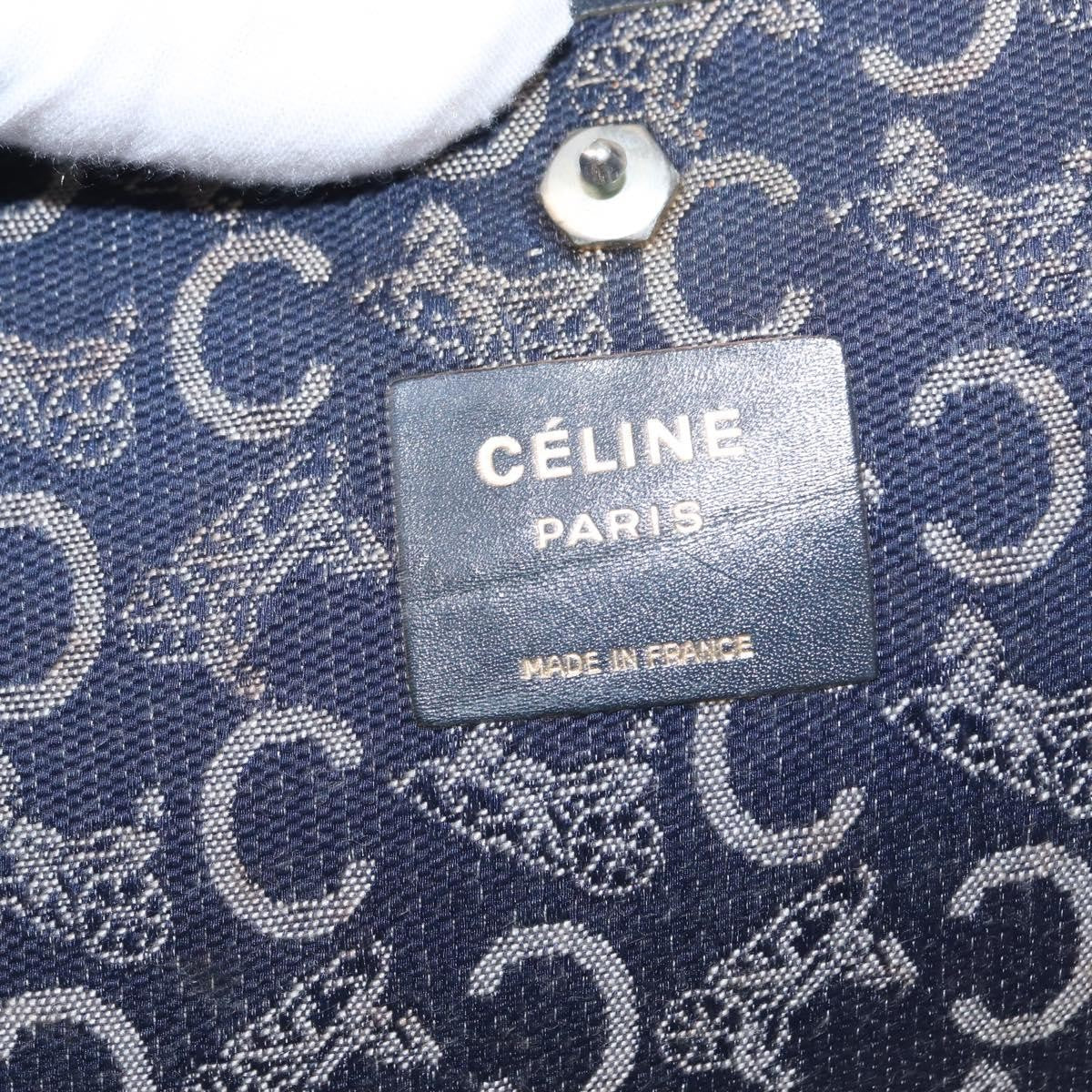 Celine C Sulky Canvas Navy Canvas Shoulder Bag Bag (Pre-Owned)
