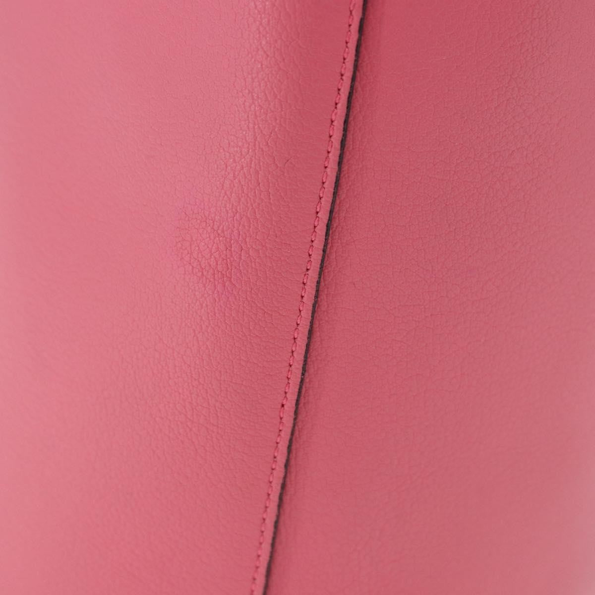 Saint Laurent Shopper Leather Pink Leather Tote Bag Bag (Pre-Owned)