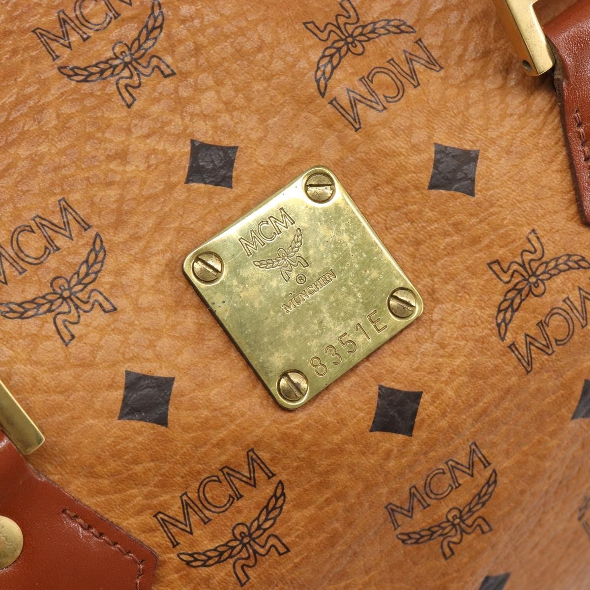 MCM Vicetos Leather Brown Leather Travel Bag Bag (Pre-Owned)