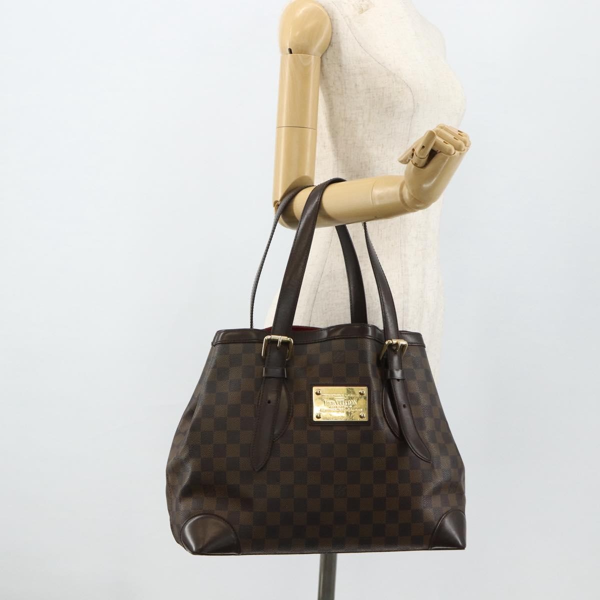 Louis Vuitton Hampstead Damier Brown Canvas Tote Bag Bag (Pre-Owned)