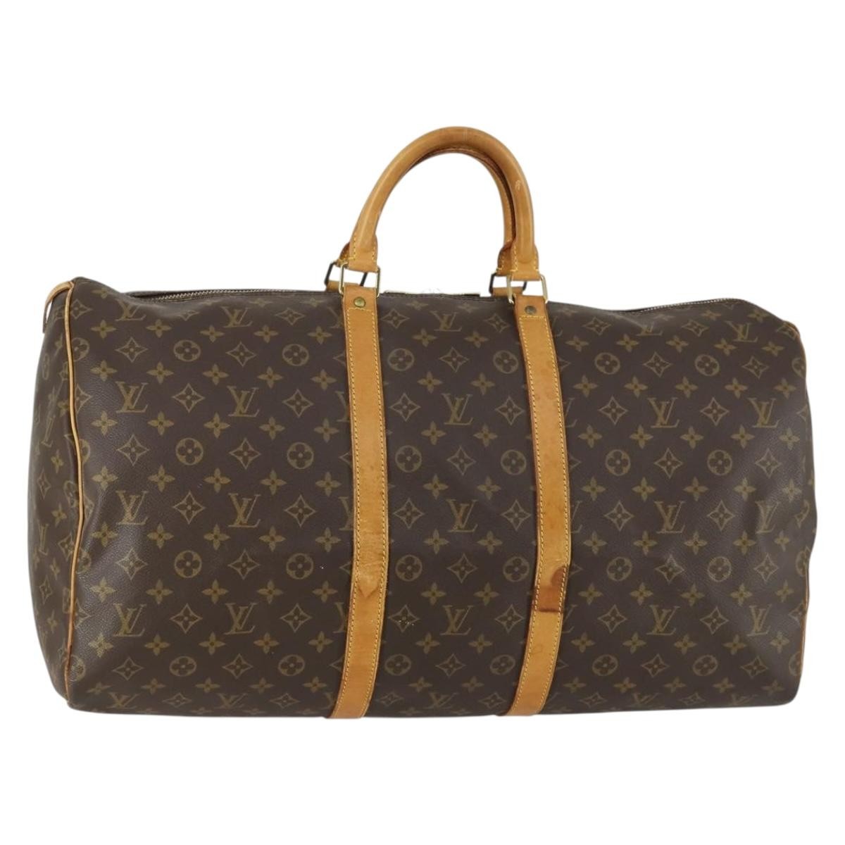 Louis Vuitton Keepall Monogram Canvas Brown Canvas Travel Bag Bag (Pre-Owned)